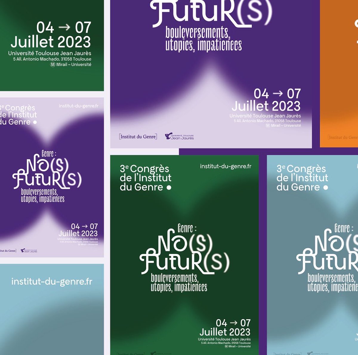 studionans's tweet photo. Proposition non-retenue d’identité visuelle pour le 3ème Congrès international sur les études de genre, organisé par @institutdugenre en partenariat avec @utjeanjaures 
-
Thématique : « Nos futur(s). Genre : bouleversements, utopies, impatiences »
-

#institutdugenre https://t.co/NFPg1lkS7O
