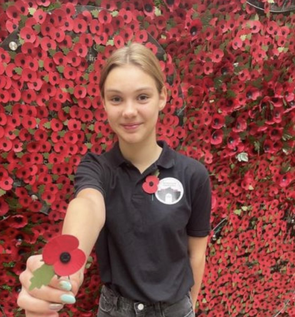 Imogen invites you to buy a poppy this year from the @PoppyLegion - funds go to support service children like herself and her friends in the choir! #PoppyAppeal