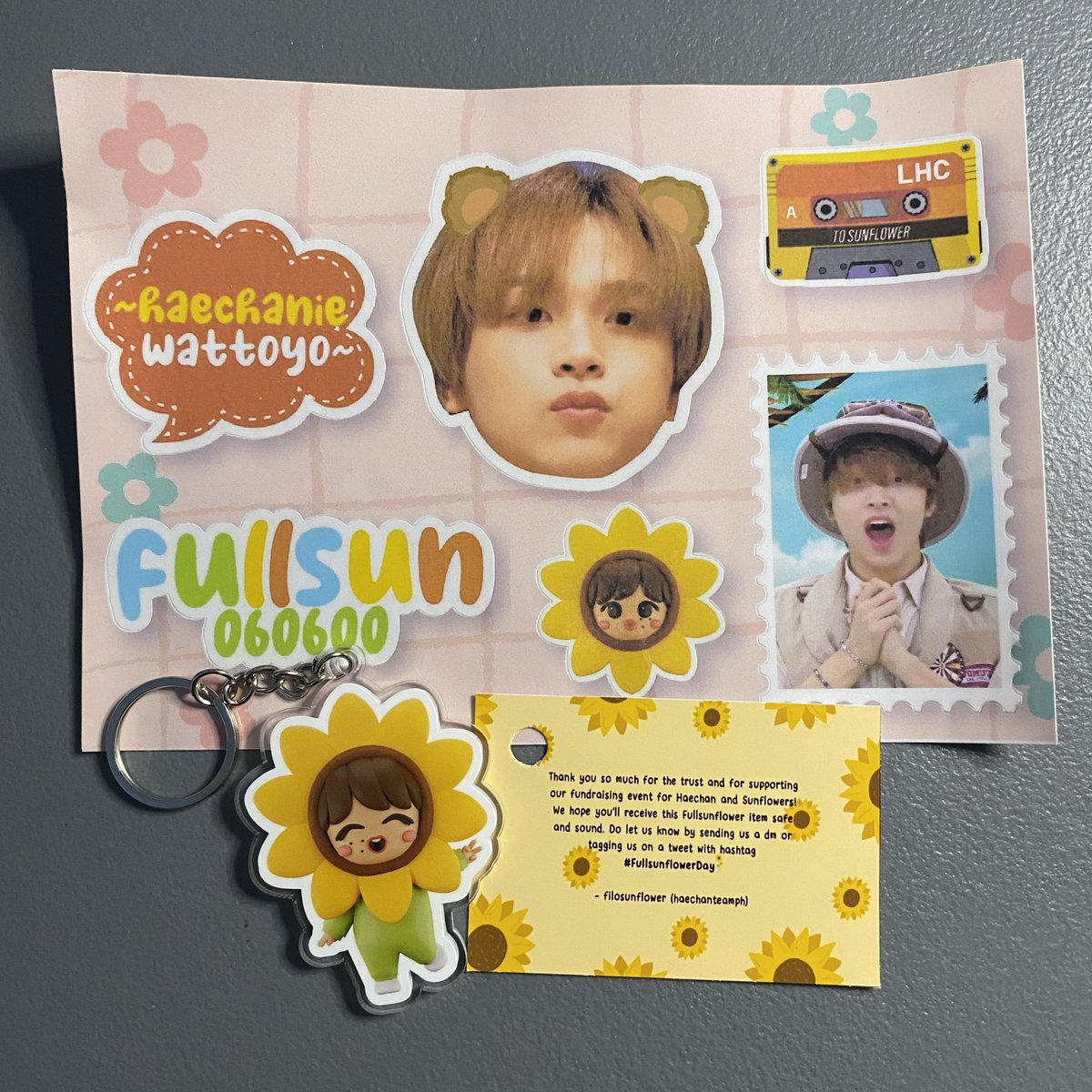 alxzwithluv's tweet photo. ꒰ from @filosunflowers ꒱

⤷ haechan sunflower keyring finally arrived! 🌻🫶🏻 this is so cute, tysm for creating this and for packing it safe 💚 https://t.co/ZJdQU5ZJnL