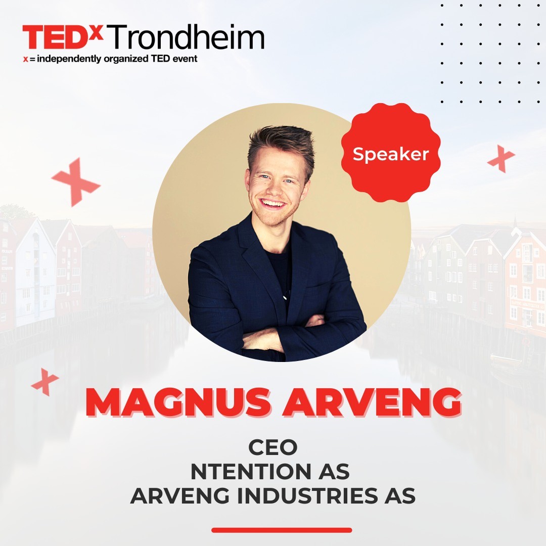 Our next speaker is Magnus Arveng, an entrepreneur with big ideas. He desires to enable machines to understand what humans want, in human terms. 
We can't wait to hear him talk on the 20th of November at Ladekaia! 🤩
Grab your tickets at: bit.ly/3qoKVuo
#tedxtrondheim