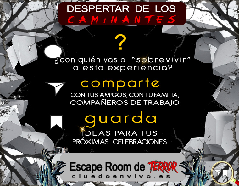 CluedoEnVivo's tweet photo. #escaperoomdemiedoDLC
ᴇʟ ᴅᴇꜱᴘᴇʀᴛᴀʀ ᴅᴇ ʟᴏꜱ ᴄᴀᴍɪɴᴀɴᴛᴇꜱ
Escape Room de Zombies 🏃🏃‍♀️🧟‍♀️ 𝓿𝓮𝓻𝓼𝓲ó𝓷 𝓟𝓓𝓕 gracias Eva, por tu mensaje, de esto se trata, que os divirtáis. Os espera #escaperoom de miedo.
#escapistas https://t.co/wSGKGwKXPg
☎️630672610  633184740 https://t.co/bWeOlYwsHX