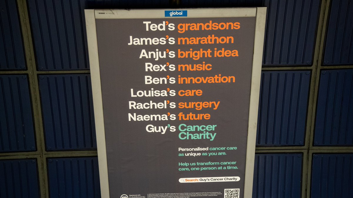 GuysCancerC's tweet photo. If you’ve been out and about in London recently, you may have spotted some familiar faces on the tubes and buses. 👀 (1/2) https://t.co/vEc8r8UB2F