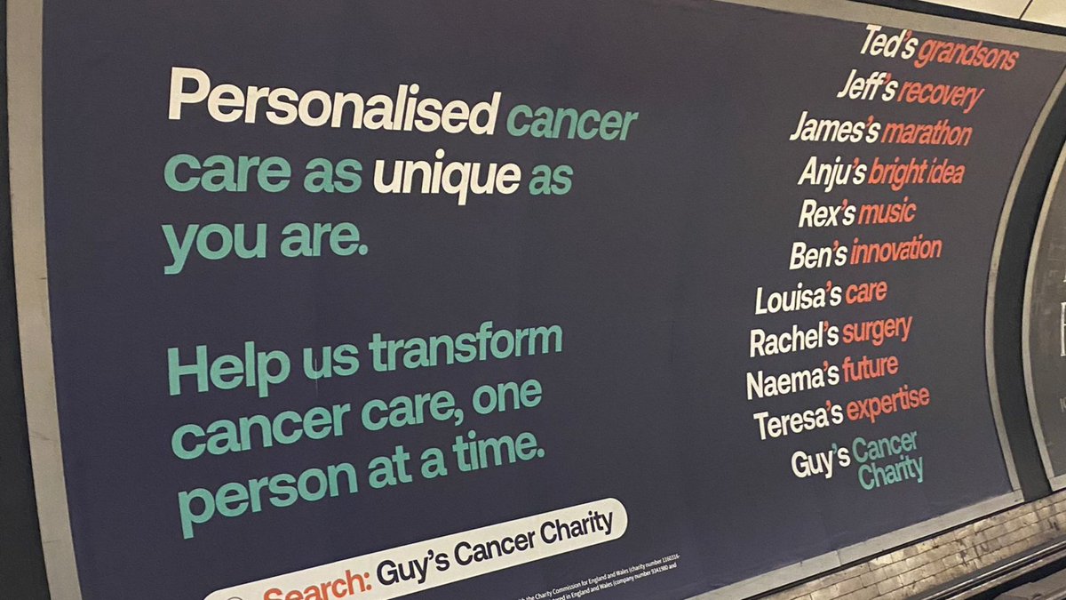 GuysCancerC's tweet photo. If you’ve been out and about in London recently, you may have spotted some familiar faces on the tubes and buses. 👀 (1/2) https://t.co/vEc8r8UB2F