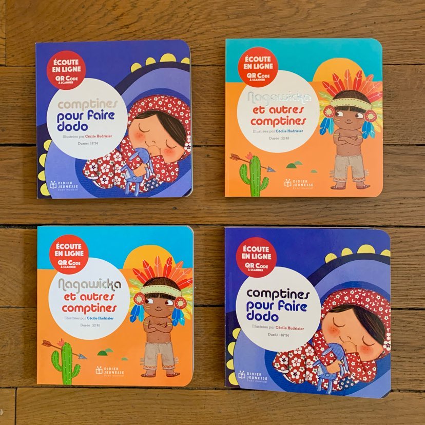 Voici les deux petits derniers de la collection Comptines et Chansons, illustrés par @cecilehudrisier

Pour chacun de ces petits livres cartonnés, ce sont environ 20 minutes de comptines incontournables à écouter par un QRcode ou en streaming 🎶

#comptines #comptinesetchansons