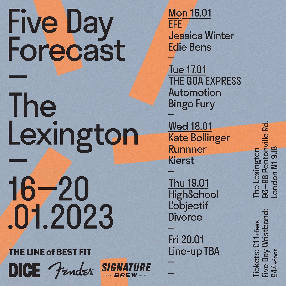 📡 The stellar first names for The Line Of Best Fit's new music festival, the Five Day Forecast, have landed.