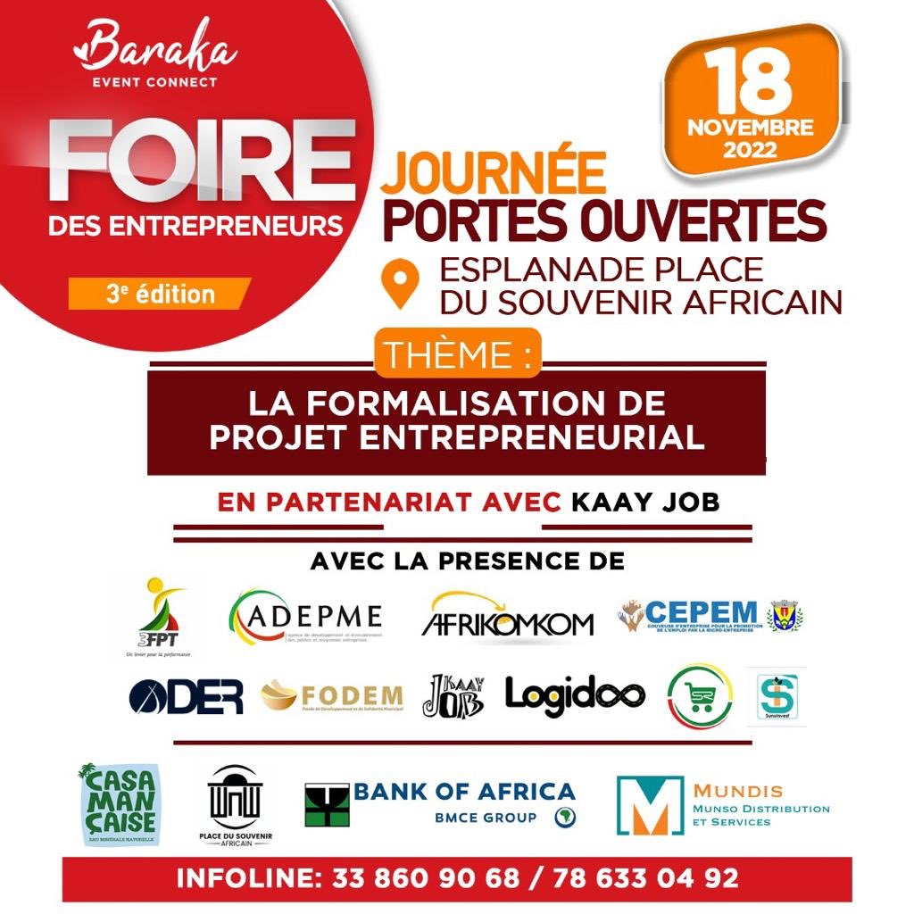 BarakaEvent's tweet image. AUX ENTREPRENEURS 
Ce 18 novembre de 10h à 18h à la Place du Souvenir Africain, venez rencontrer des organismes et entreprises qui vous aiderons à voir l’importance et les avantages de formaliser vos projets et à développer votre business.
Entrée Gratuite !
