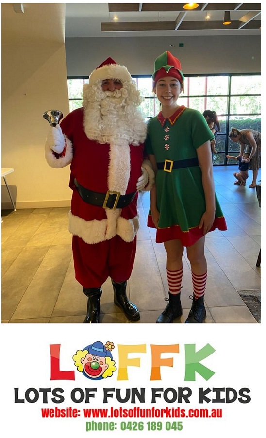 Santa is for hire for Christmas events in Brisbane and for families lotsoffunforkids.com.au phone number 0426189045