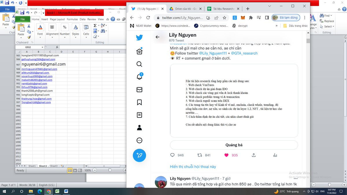 Lily_Nguyen111's tweet photo. Done 997 mail cho ae nha. Còn ai nữa thì comment dưới bình luận này nha https://t.co/o4tDNOYCPw