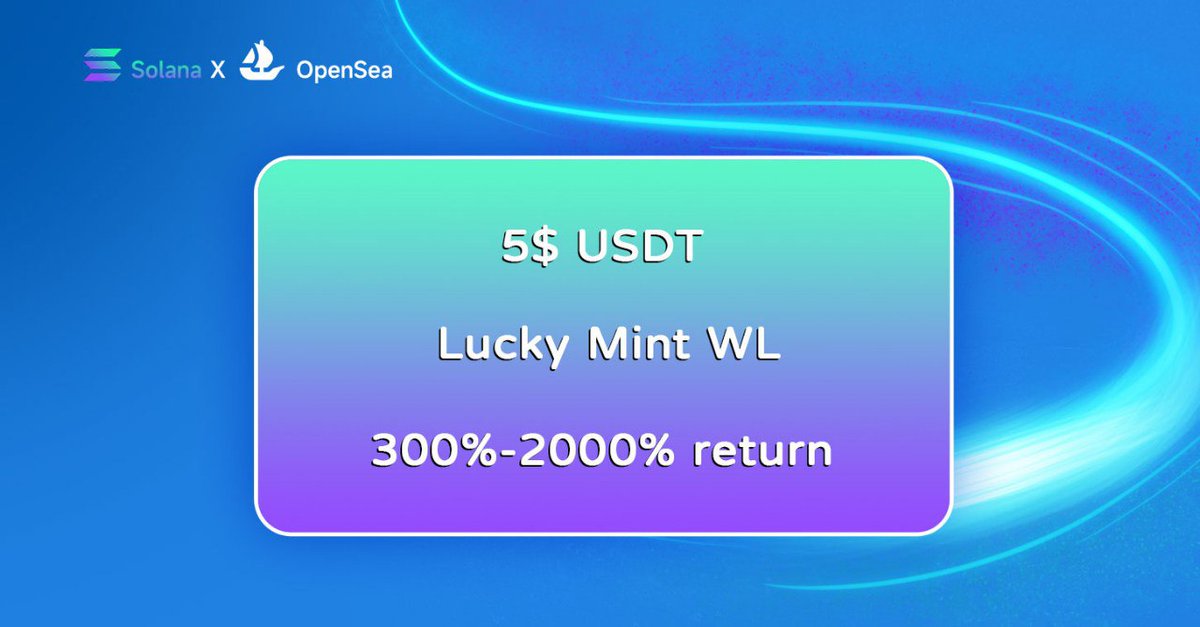 Second round mint coming soon, WL giveaway is live and happening. 
✅Join :discord.gg/Rj5acKN6
✅RT &amp; Like,Tag 3 friends
✅Screenshot and send proof to our discord

🏆Pick 5
🏆Lucky Mint WL
🏆300% -2000% Return
Supported by #Solana, #OpenSea, #BNB 

#NFT #BNBChain  #Giveaways