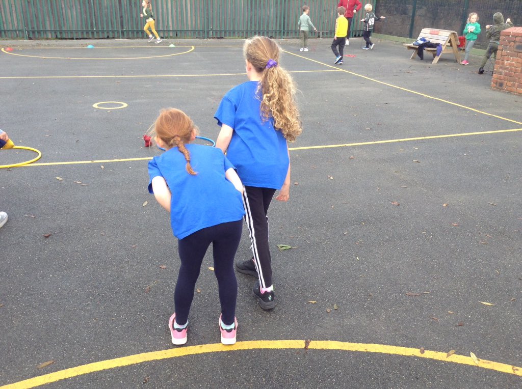HoylakeHolyTrin's tweet photo. KS1 are loving taking part in the #PTA house sponsored sporting challenges! #challenge #houseidentity #teamwork https://t.co/NTZjsVCZqy