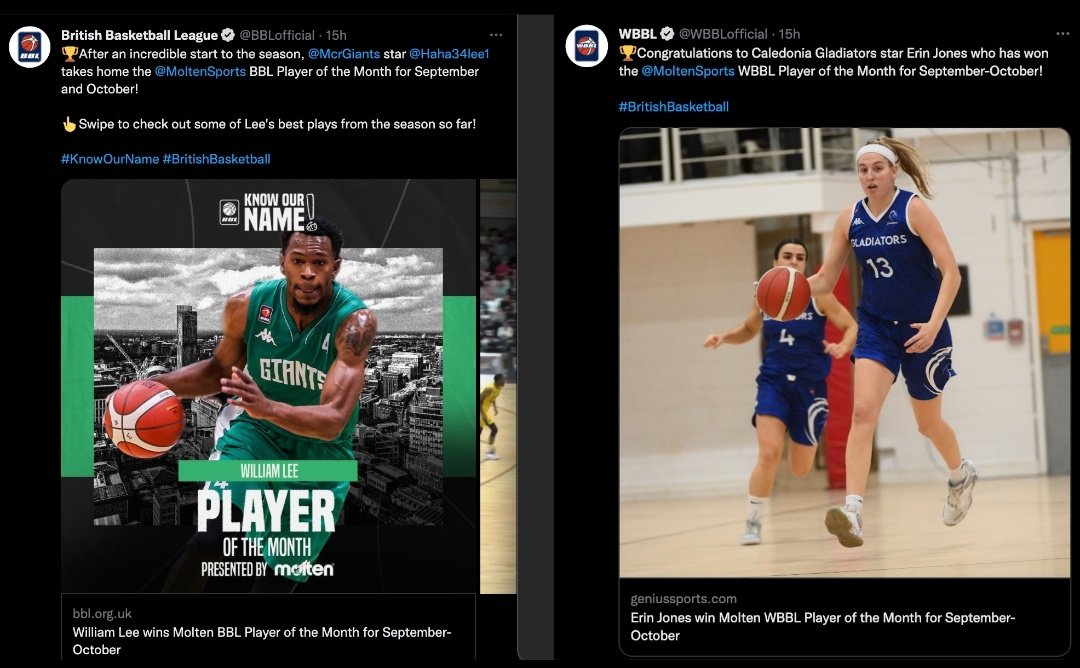 #BritishBasketball

Spot the difference?

No words. ⏪ To circa 2015.

The product and promotion of women's sports has never been as vital....

Wasted 6 years of my 🏀 life with those that helped to get things up to a viable level.

Biggest pity? League standard is ☝️talent wise