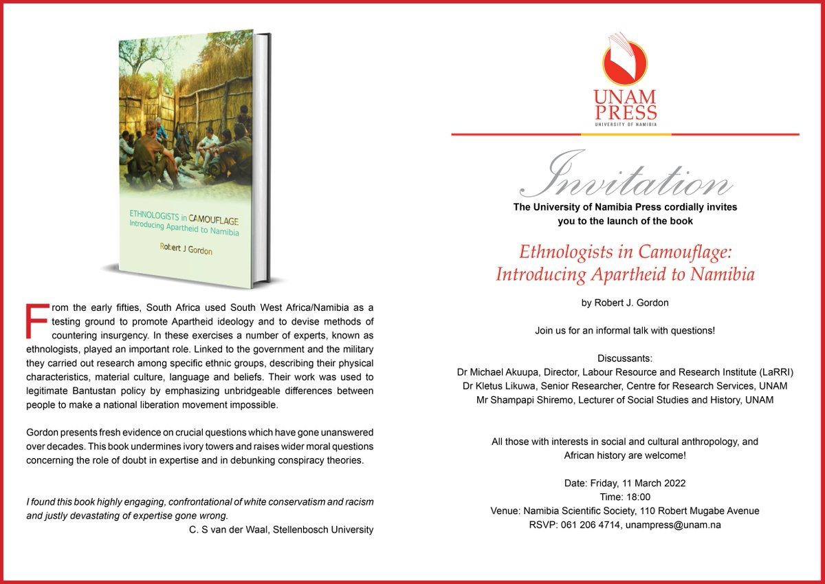 INVITATION: UNAM Press Book Launch - mailchi.mp/59bf6a246dc8/i…