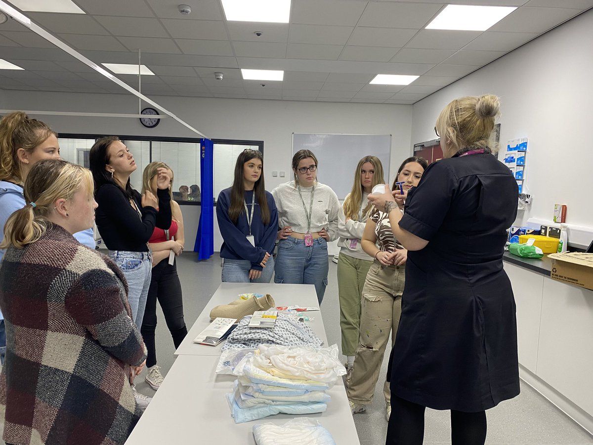 sarhar83's tweet photo. Welcome to our new T Level students we had a great few days inducting you into working in health care and visiting you on placement. @SomersetFT @somNHS_LD @theyrfairycakes @SandraWebbRN @DanH_LandD @BTC_Health @TLevels_govuk @YDHAcademy https://t.co/eg7QYB6KVF