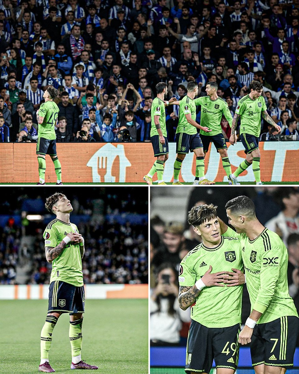 Garnacho asked Ronaldo if he could do his celebration ❤️