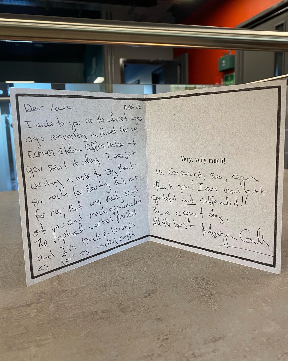 Happy Friday everyone😊

Customer service is at the heart of Grunwerg. Therefore, we are delighted to have received a card from a customer thanking us for our brilliant customer service🙌. 

What a brilliant way to start the weekend🥂

#fridayfeeling #customerservice
