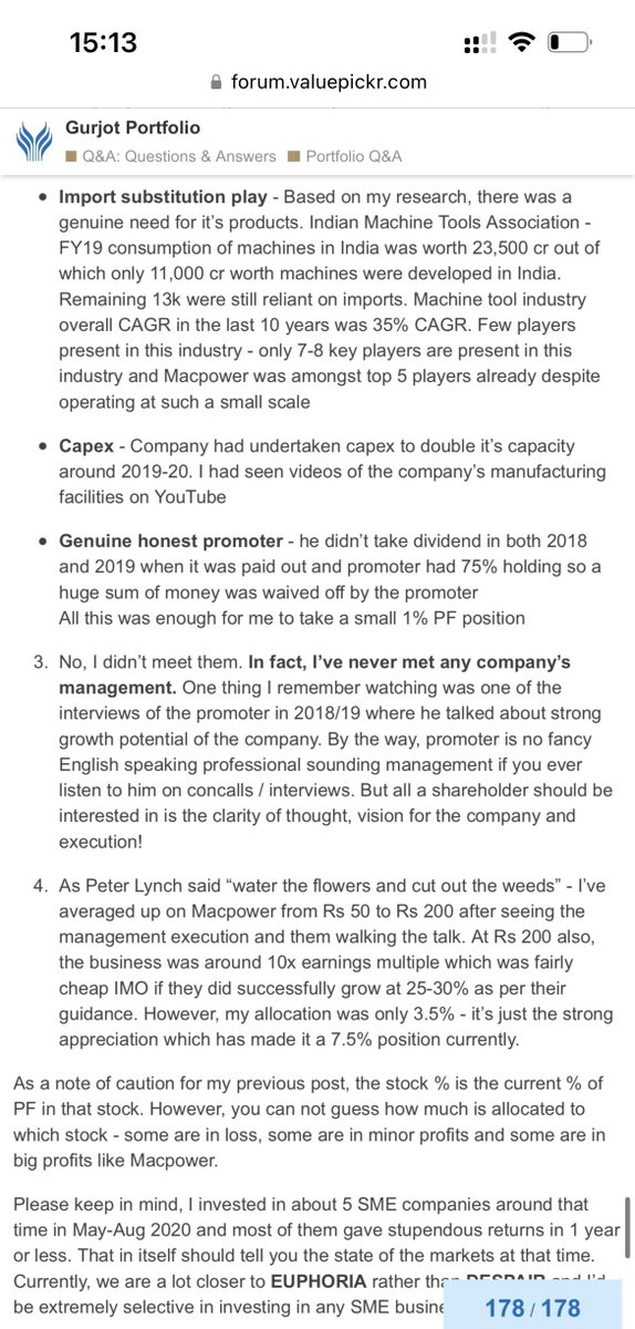 Sharing my journey of how I identified Macpower CNC at a mere 50cr market cap and averaged up. 

To put it simply, in stock market the more rocks you turn, the luckier you get.

Disc: I’ve trimmed down my holding in last 30 days to preserve initial capital