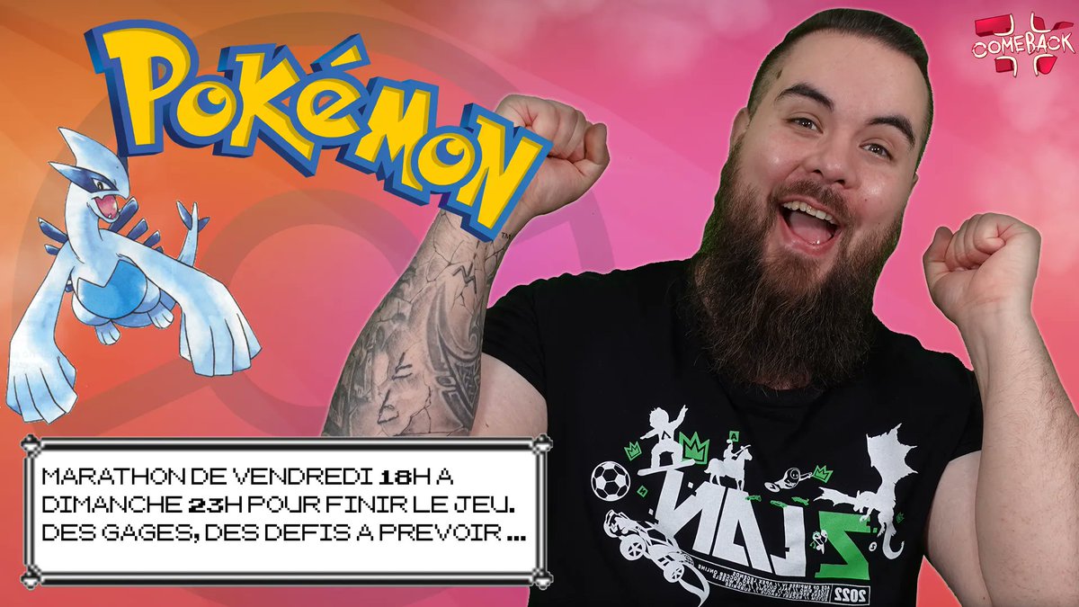 Bon ça été une galère cette semaine mais on va partir à l'aventure sur Pokémon avec la team @ComeBackTv ça va faire du bien.
Excepté pour le fait d'être enfermés avec les pets de Koka