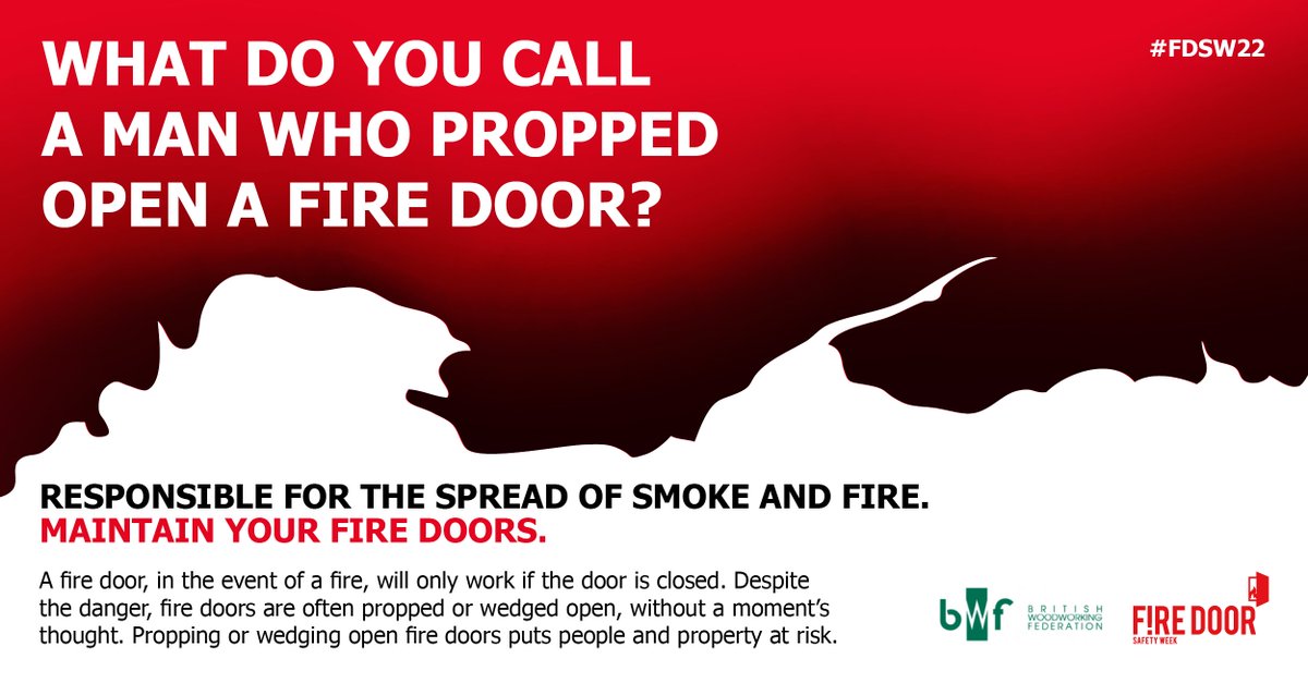 For this year's Fire Door Safety Week we have been urging everyone to 'CLOSE THE DOOR ON FIRE'.

Simple advice but if followed, this can save property, possession and lives in the devastating event of a #fire.

#FDSW22 #firedoorsafetyweek #firesafety #firedoors