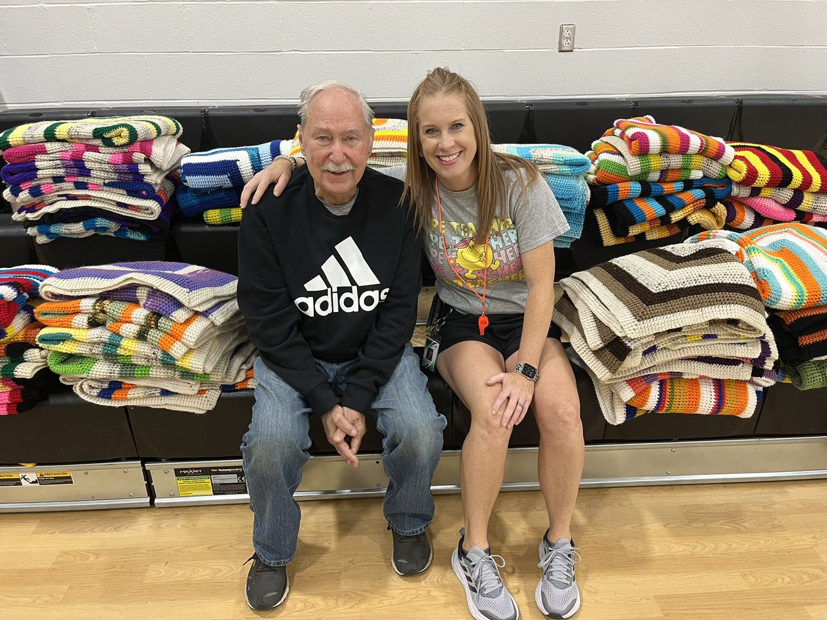SLSDHarrisonEl's tweet photo. Mr. Ron Westrich handmade all of these blankets to donate to some of our Harrison Elementary students.  It takes him about 3-4 days to make each one.  He donated 53 blankets.  Our students were so grateful for this special gift.  Thank you Mr. Westrich for bringing so much joy. https://t.co/tg4Uzx2eag