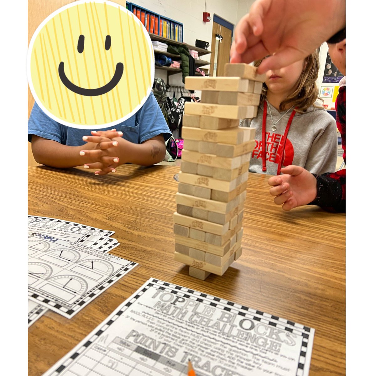 csg0623's tweet image. Learning Can Be Fun!!!!! Yesterday we played Angle Jenga to practice Id angle types and using a protractor!!! Wish you could see the smiles on their faces!!!!