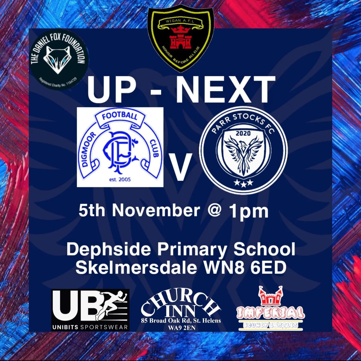 🔥 9th game of the season 🔥

@DigmoorSatRes 1pm ko

<a href="/ubsportswear/">UNIBITS Sportswear</a> 👕
The Church Inn 🍺
@DFOX_FOUNDATION 🦊
ImperialBouncyCastles.co.uk🏰
UTFS 💙💛