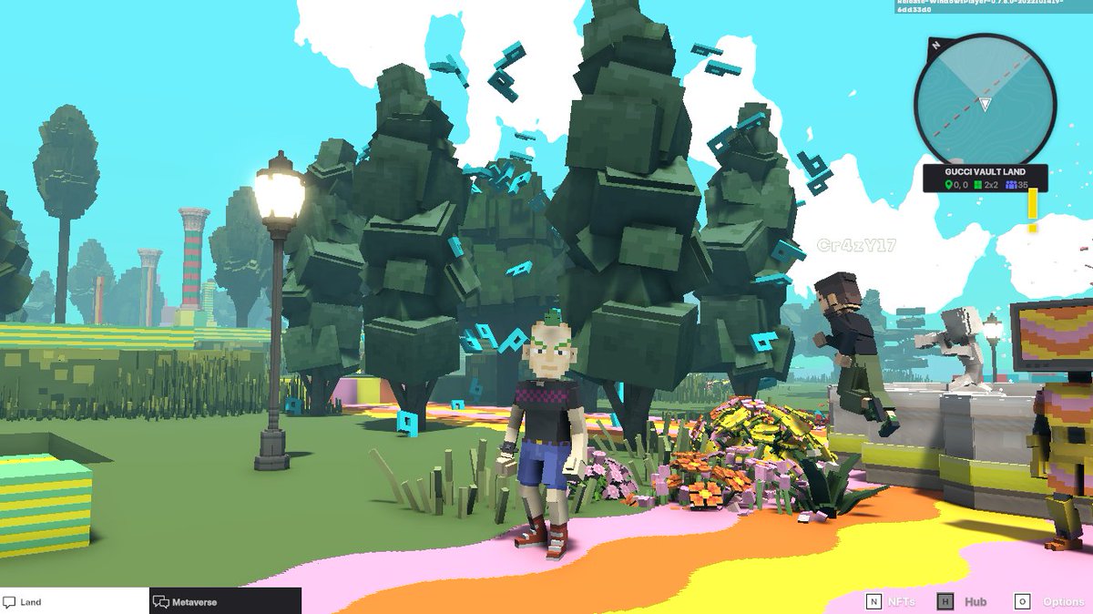 suanssing's tweet photo. @TheSandboxGame 🍓 #GucciVault in  #TheSandbox
it's colorful and lively here, unlike in paris hilton lol https://t.co/tVQTmcJWg8