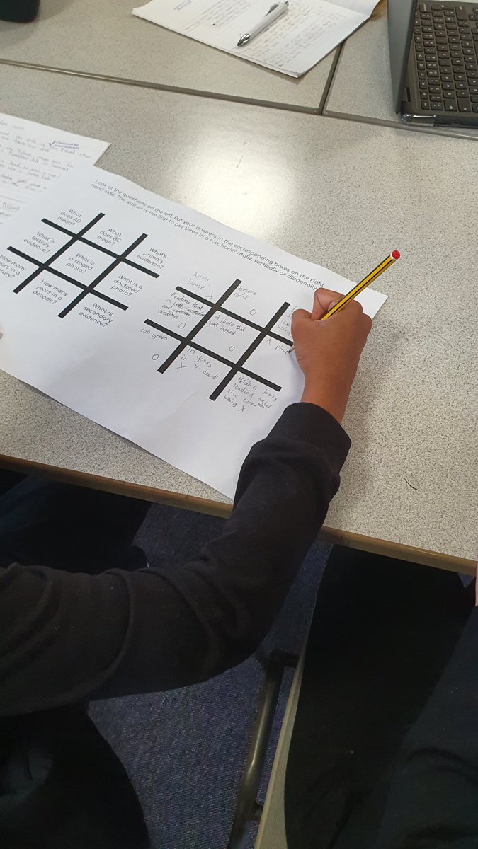 MrRobHistory's tweet image. The simplest tasks can make for excellent retrieval practice. This game of Noughts and Crosses was very well received and appealed to their competitive nature. Students liked being asked to retrieve knowledge from their previous unit.