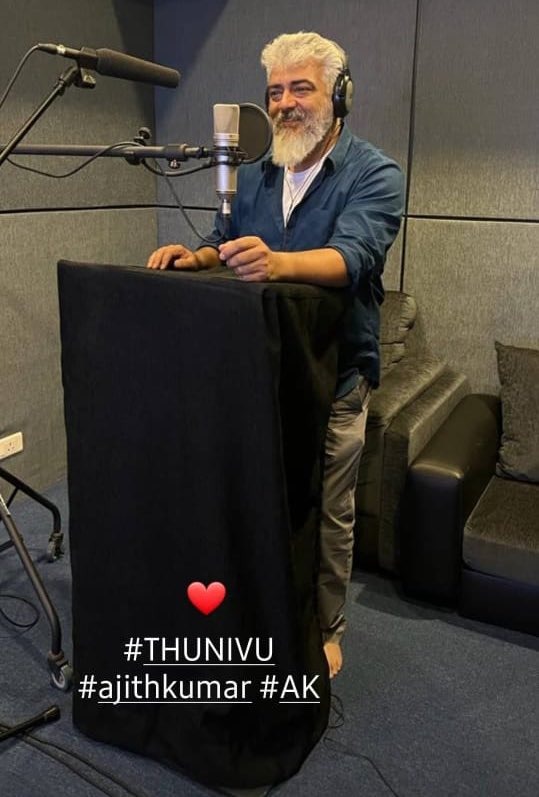 JayaTvOfficial's tweet photo. Actor #AjithKumar has completed his dubbing work for #Thunivu 

Post production is going on full swing for #Pongal2023 release..

#ThunivuPongal #AK https://t.co/QcnSkzJiEn