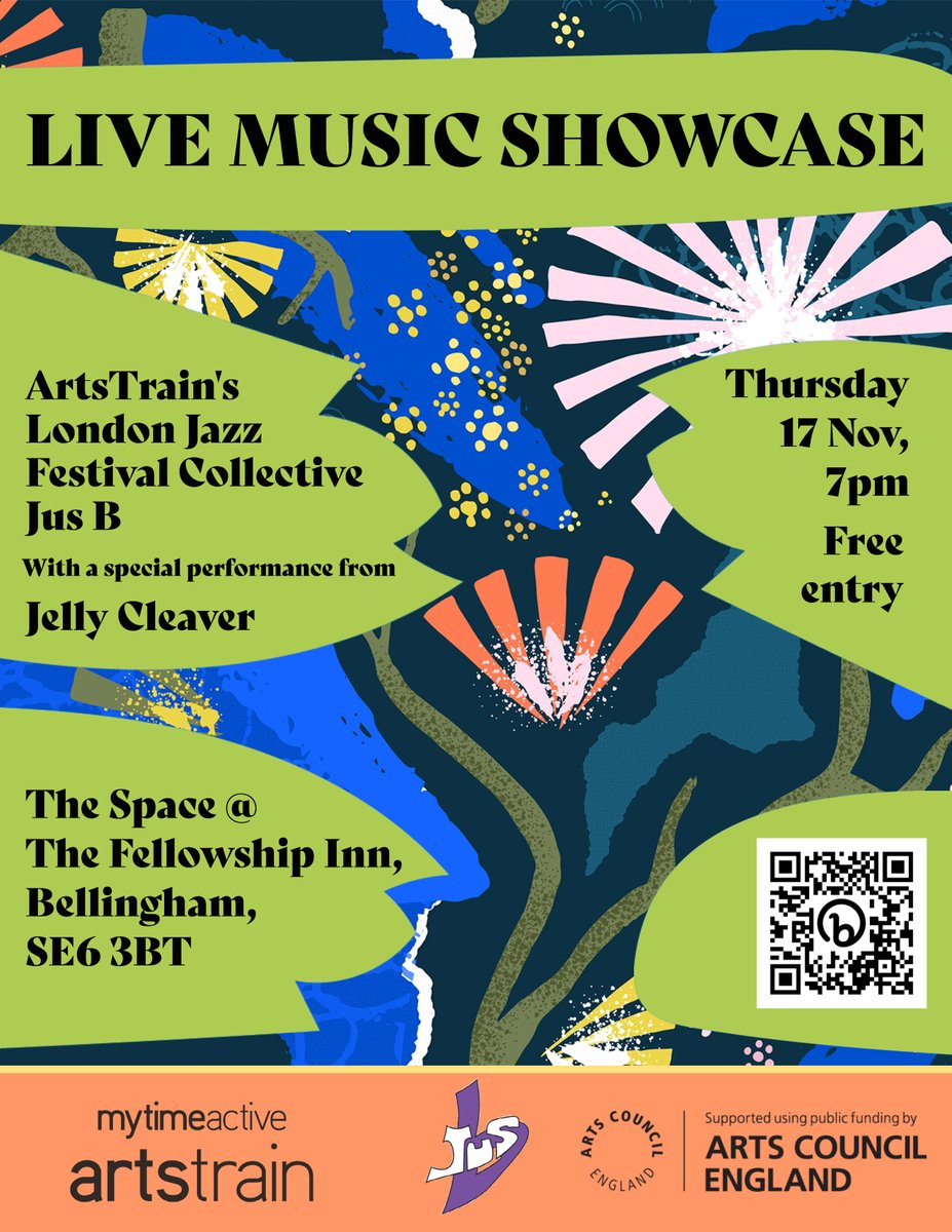 Coming up this month, join us for an evening of live, original music with @JellyCleaver, ArtsTrain and <a href="/JusB_Bromley/">JusB</a> at The Space, <a href="/FellowShipInn/">THE FELLOWSHIP INN</a>, Bellingham 💫 Find out more: eventbrite.co.uk/e/artstrains-l…
