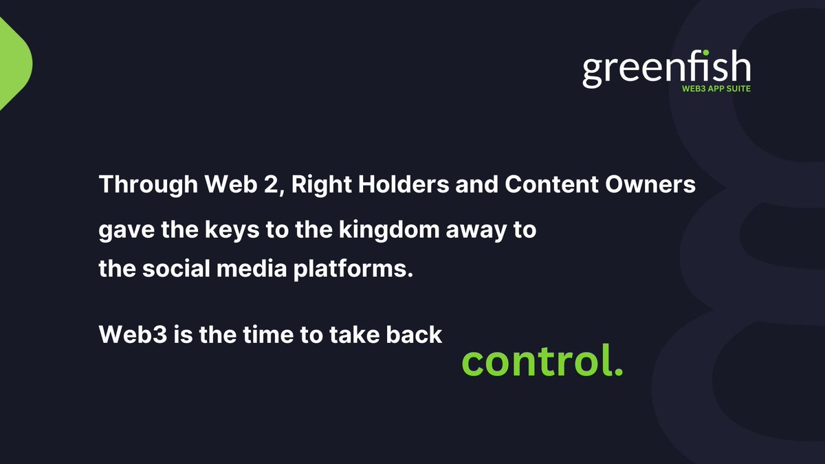 Let’s take it!
Working hard to make sure we retain control of our precious IP and data.

#creatoreconomy #media #NFT