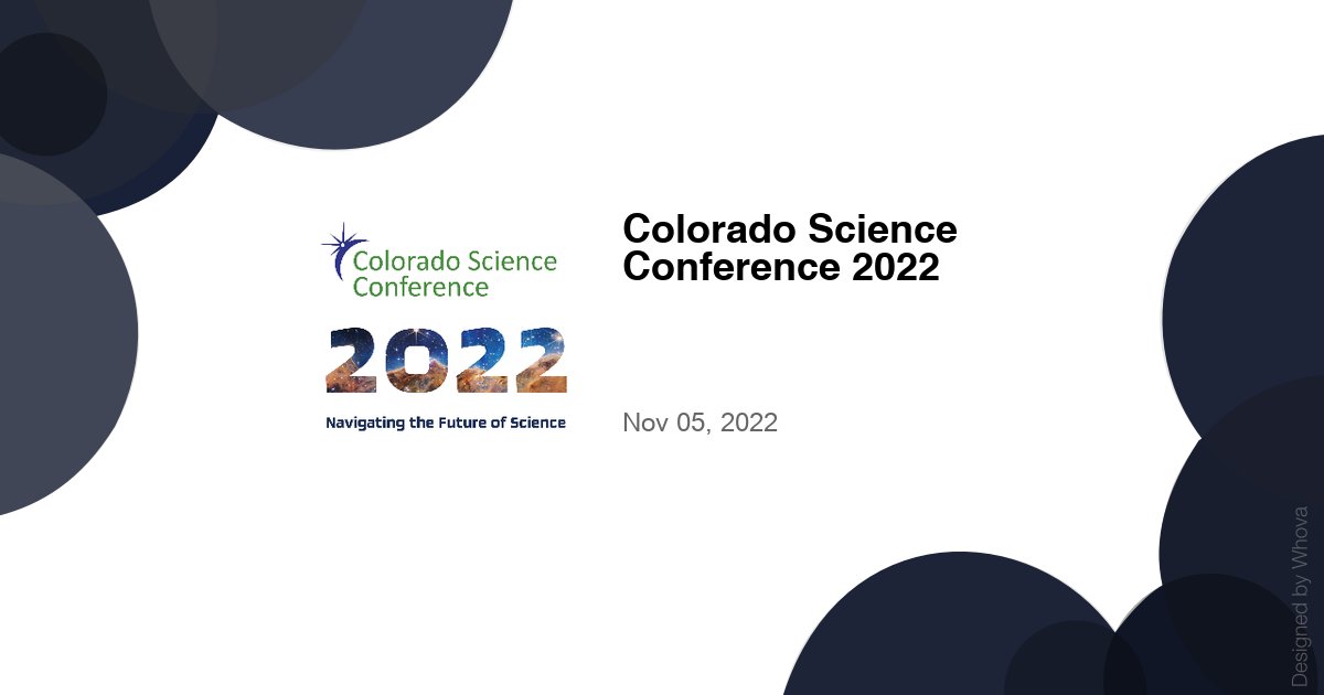 Tomorrow is the day! We cannot wait to see everyone at the Colorado Science Conference! Make sure to download our Whova App. (check your email for details) -via Whova Event App