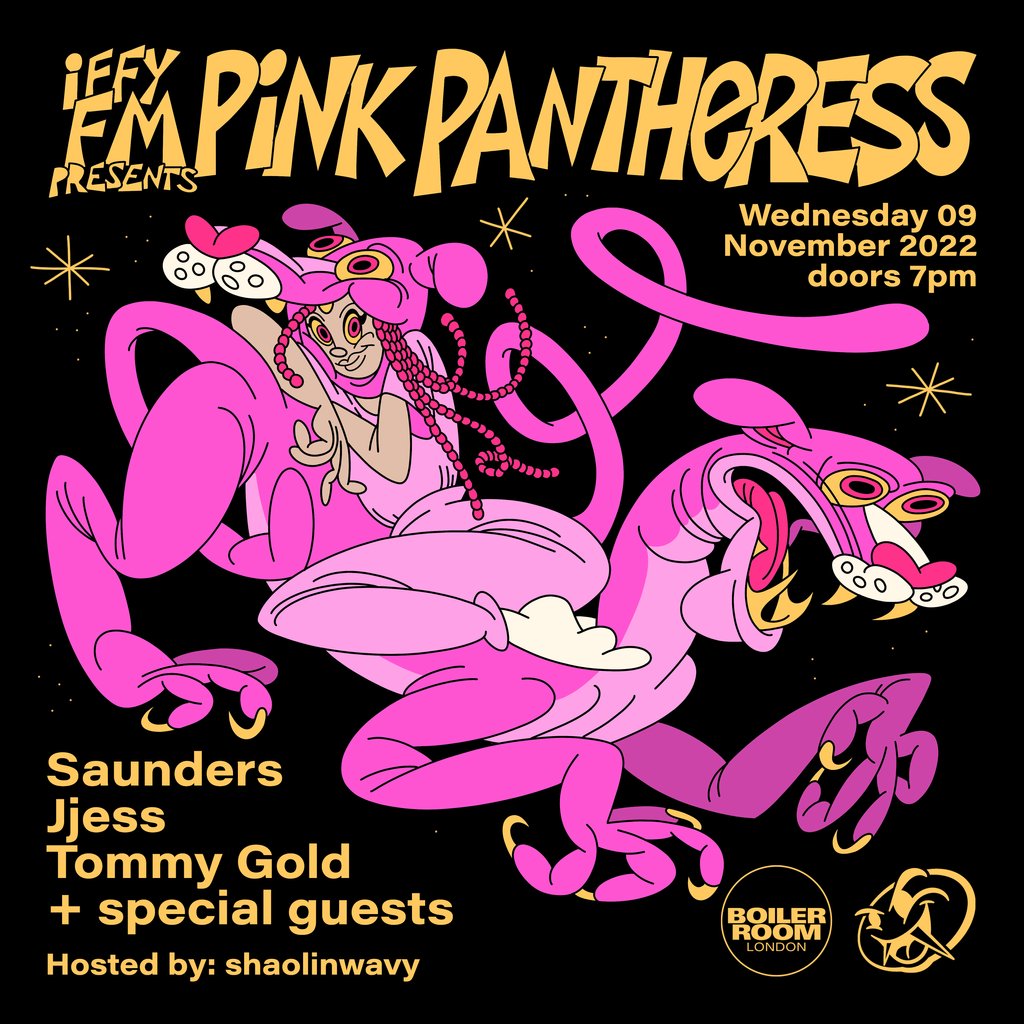 Surprise! <a href="/pinkpantherees/">𖤐</a> on Boiler Room in London with some very (very) special guests.

Presented by <a href="/IFFY_FM/">IFFY FM 🌐</a> &amp; featuring Tommy Gold, Jjess, Saunders +++

RSVP essential. Apply: blrrm.tv/pink-pantheress
