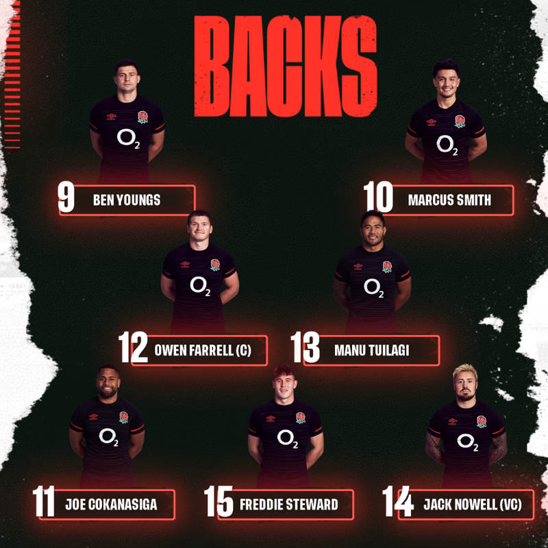 EnglandRugby's tweet photo. Our team for #ENGvARG has been named 🏴󠁧󠁢󠁥󠁮󠁧󠁿

@O2 | #WearTheRose