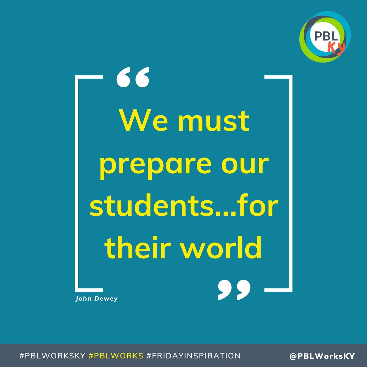 Wishing all #kentuckyteducators a wonderful Friday!

#pblworks #pblworksky #TeamKDE #chrisemdin #transformativeteaching #projectbasedlearning #teachersinspire