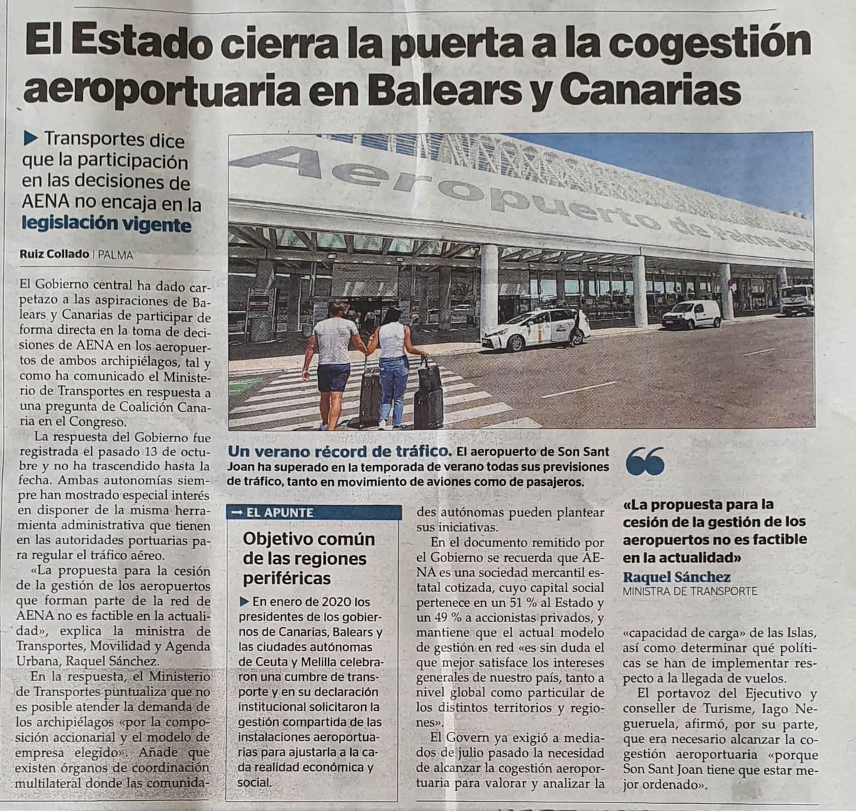 Un estat antidemocràtic és aquell que fa polítiques no permet als seus ciutadans decidir sobre el que volen🙅‍♂️

Volem la cogestió aeroportuaria i necessitam lluitar-hi tots ✊🏼
periodicodeibiza.es/noticias/balea…