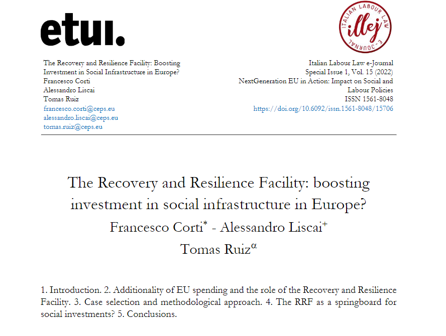 f_corti1992's tweet photo. NEW article out! After the austerity decade, does Recovery &amp; Resilience Facility contribute to boost investment in social infrastructure in Europe? 
Thanks @silviarainone @Ema_Menegatti @ETUI_org @labour_e for hosting our @CEPS_thinktank research! 
Read 👇
https://t.co/7jn136Kod4 https://t.co/INOCKexwGD