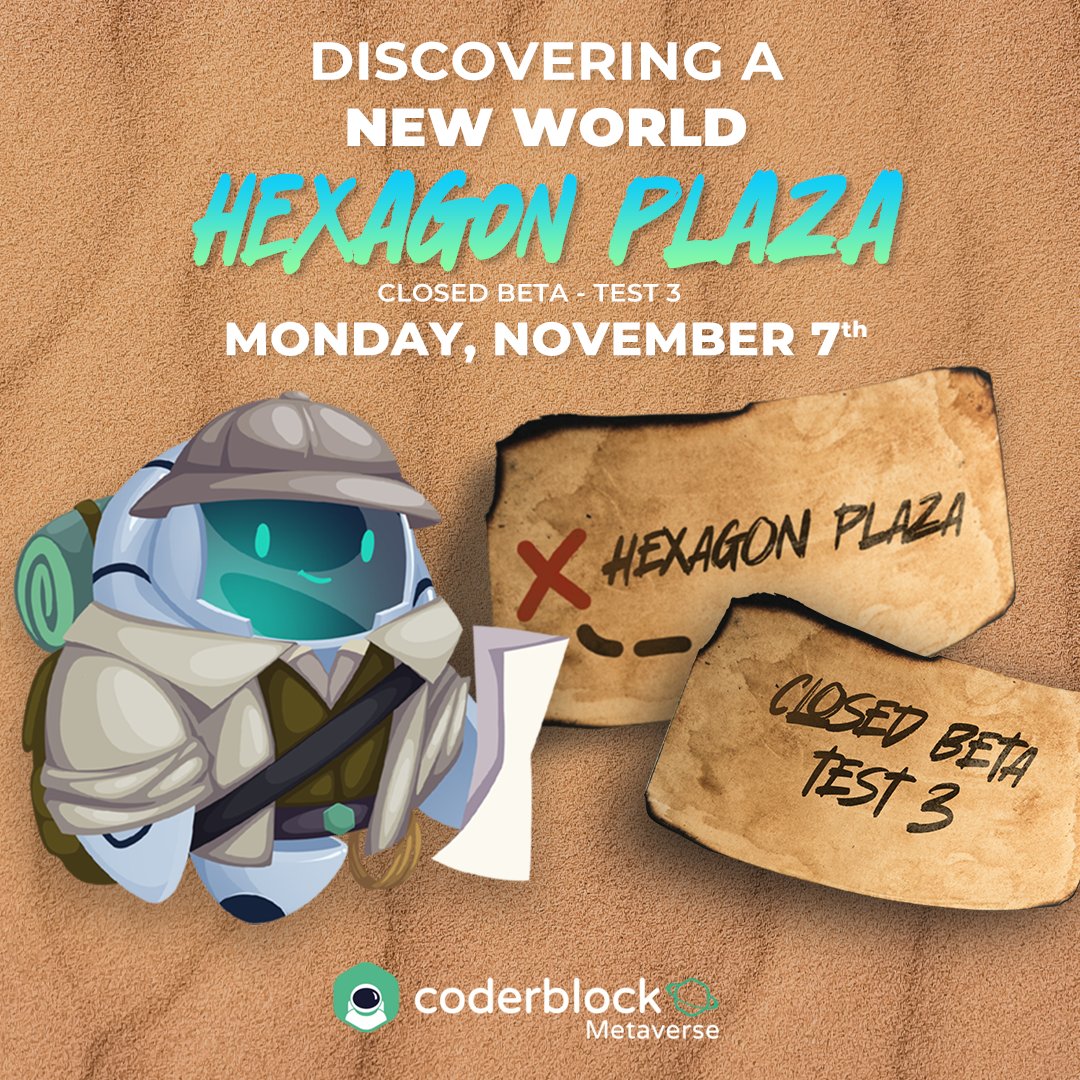 coderblock's tweet photo. โฃOn ๐ ๐ผ๐ป๐ฑ๐ฎ๐ ๐ก๐ผ๐๐ฒ๐บ๐ฏ๐ฒ๐ฟ, ๐ณ our Explorer Cody will guide you to discover a new unexplored world in #CoderblockMetaverse: the #Land Area! ๐บ๐ฎโฃ
โฃ
Join our ๐๐ถ๐๐ฐ๐ผ๐ฟ๐ฑ to have an exclusive preview of #CoderblockLands ๐๐ผ https://t.co/r3rbOdlTVu โฃ https://t.co/AtSzALlbSJ
