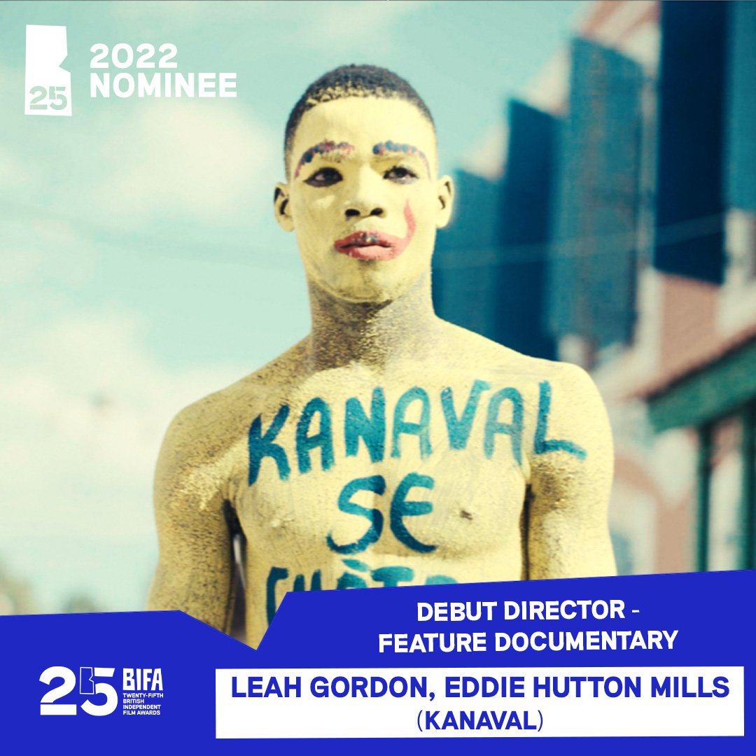 DartmouthFilms's tweet image. Congratulations to Leah Gordon, Eddie Hutton Mills, Joel Honeywell and the KANAVAL team for their two @BIFA_film nominations: Debut Director (Feature Documentary) and Best Cinematography!

In cinemas from 11 November: dartmouthfilms.com/kanaval