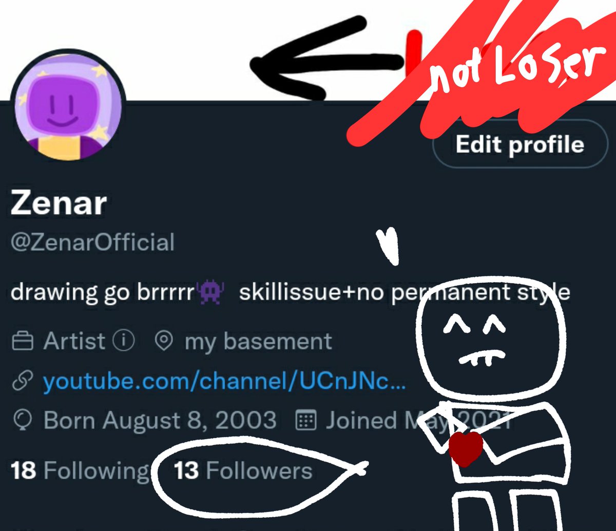 ZenarOfficial's tweet photo. Omg thank you thank you! We reach 13 followers ik its not a lot but its a achievement for me i will keep posting till we get to 50+. Love you all❤
#robloxart https://t.co/E8IKogkEHF