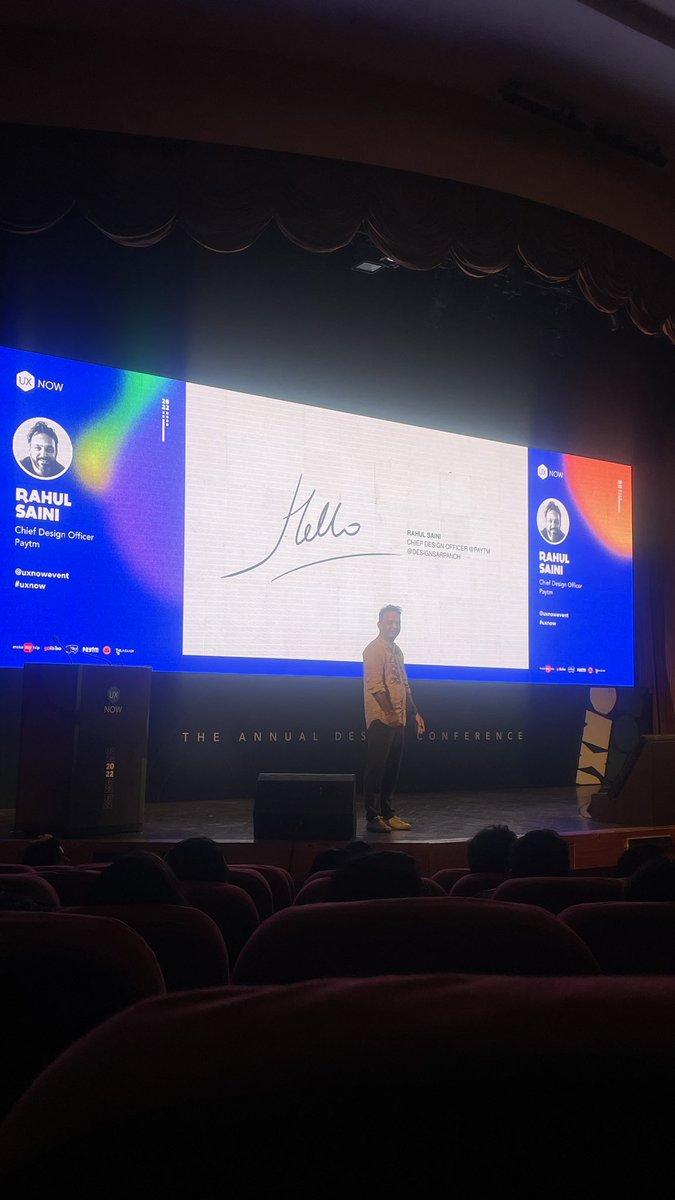 Good design is nothing short of Magic ✨ <a href="/designsarpanch/">Rahul Saini</a> #UxNow 

Listening to an incredible session  <a href="/uxnowevent/">UxNow</a> on design principles through the story of <a href="/Paytm/">Paytm</a> reminding us that good design is great, but most of product design comes from empathising with the users! 
<a href="/qed42/">QED42</a>