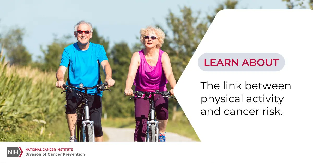 #DYK: There is evidence linking higher physical activity to lower cancer risk. Learn more: bit.ly/2ycdV0j