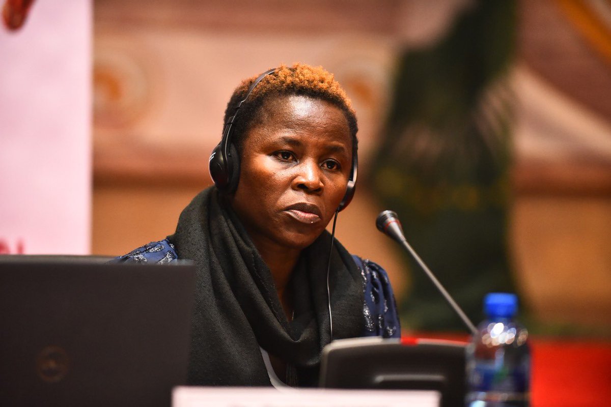 AfrikParliament's tweet photo. Dr. Tapiwa Uchizi Nyasulu-Rweyemamu, Head of Policy and Development @AU_WGYD highlighted the international and continental commitments pledged by @_AfricanUnion Member States to address gender inequality and implement women's empowerment. #PAPWomenConference https://t.co/MPm6ZxyfYa
