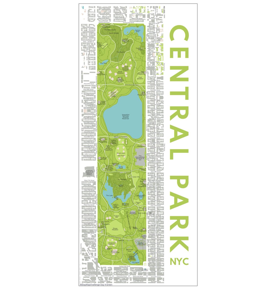 frankypeck's tweet photo. Day 4 of the #30daymapchallenge
Green
The most famous green city space. Central Park in New York City. Haven't been yet but will get there one day
#nyc #centralpark #newyorkmap #map #maps #cartography #usamap #citymap #citymaps https://t.co/1R039EUC0J