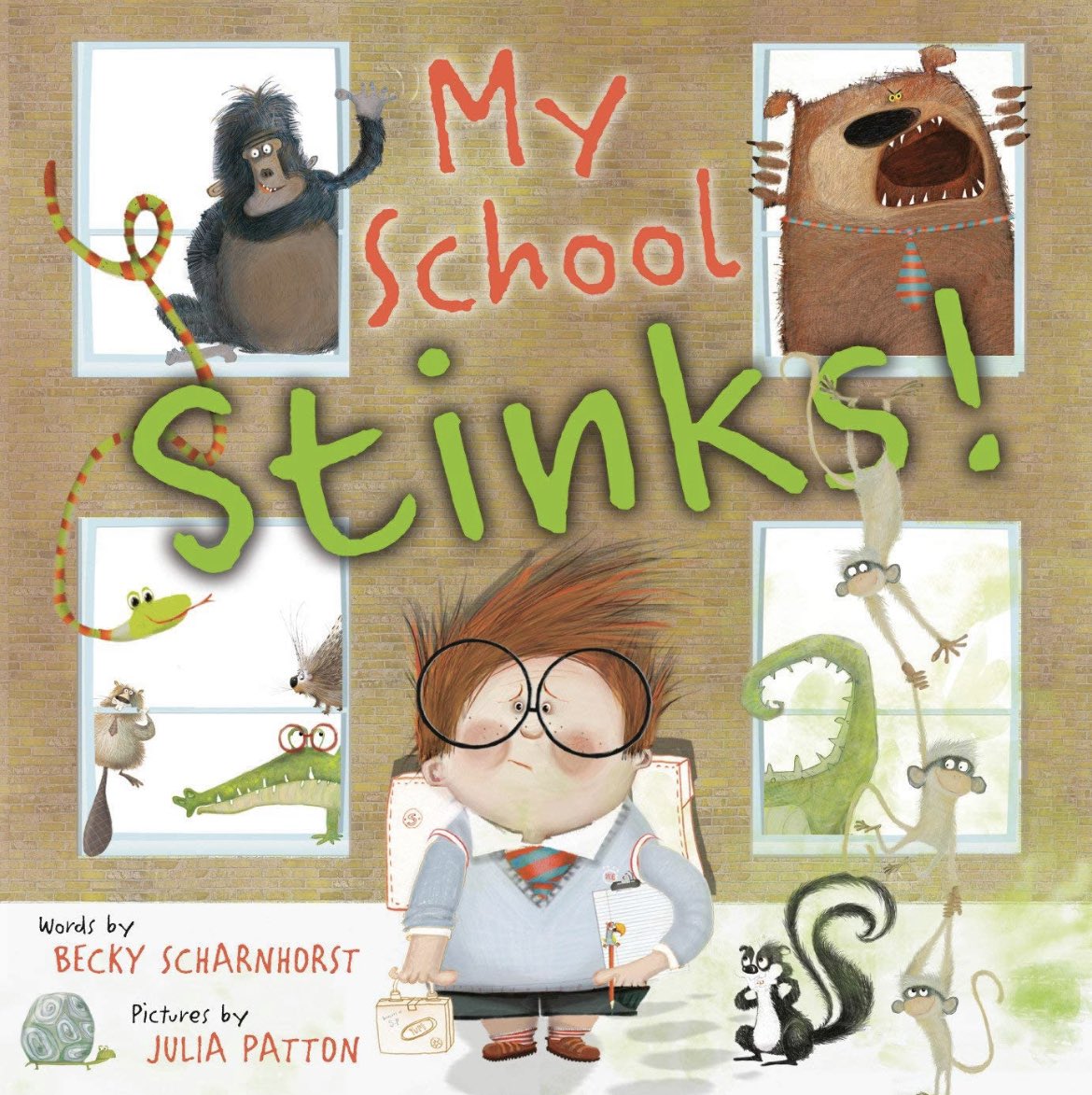 beckyscharn's tweet photo. Thrilled to learn MY SCHOOL STINKS is a 2024 Grand Canyon Reader Award Nominee! @julia_patton #FlamingoBooks https://t.co/wbchWn7Hc4 https://t.co/LzZWrfGKeW