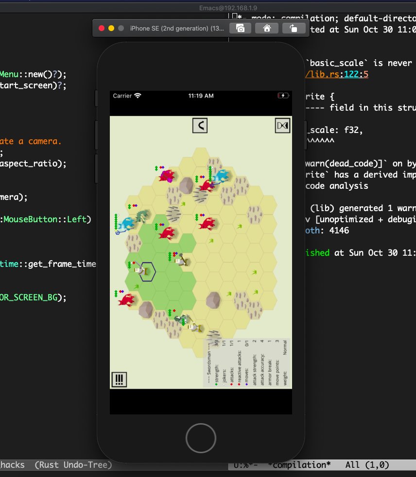 Macroquad on IOS! 

macroquad.rs/articles/ios/

Yes, it is just "cargo build --target aarch64-apple-ios &amp;&amp; ios_deploy". 

#rust_gamedev #gamedev #indiedev #rustlang