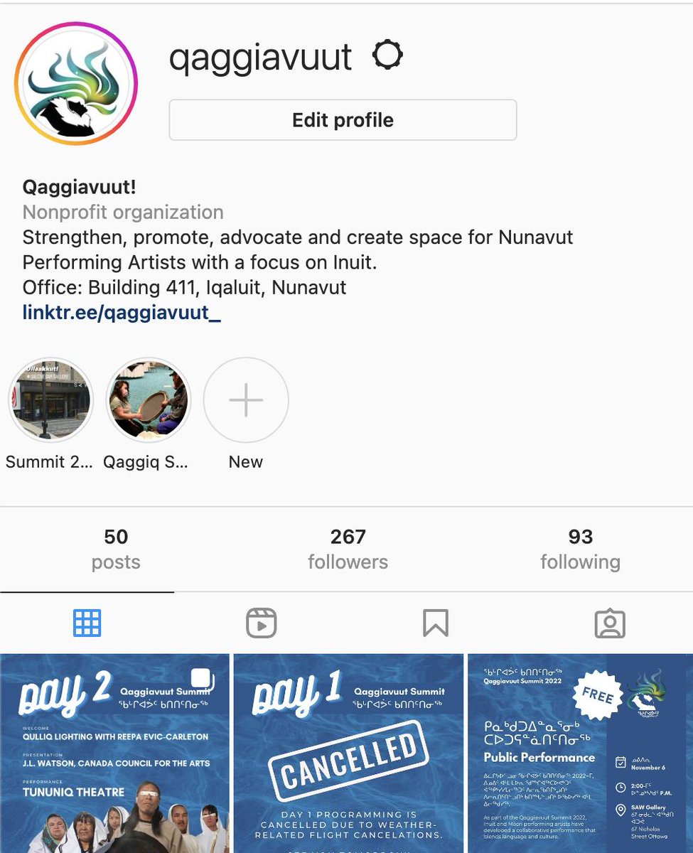 Are you following us on Instagram? 
We’ll be posting our stories there with live and behind-the-scenes updates on our Summit!
instagram.com/qaggiavuut