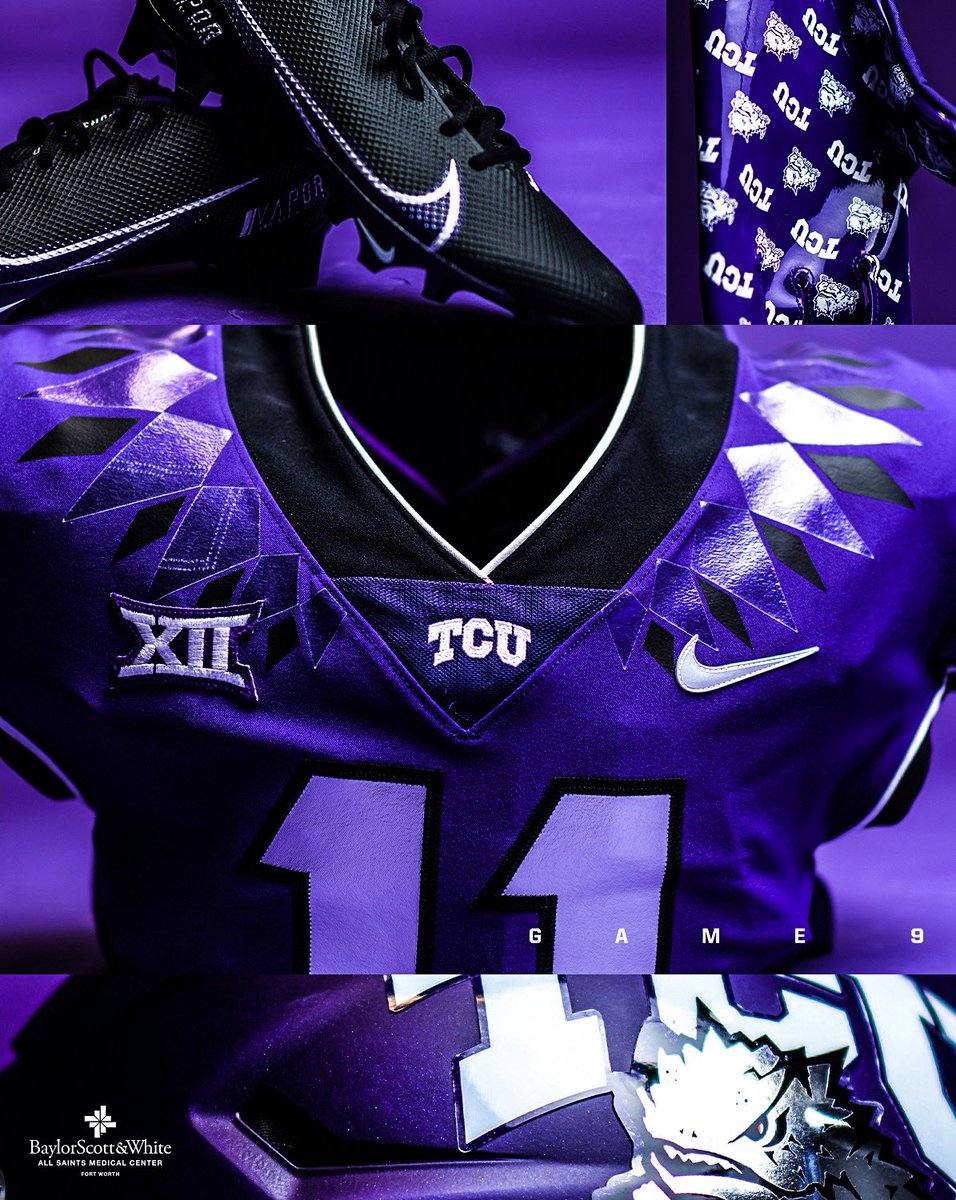 TCUFootball's tweet image. 🟣🟣⚫️ for the weekend 😤

#GoFrogs #DFWBig12Team