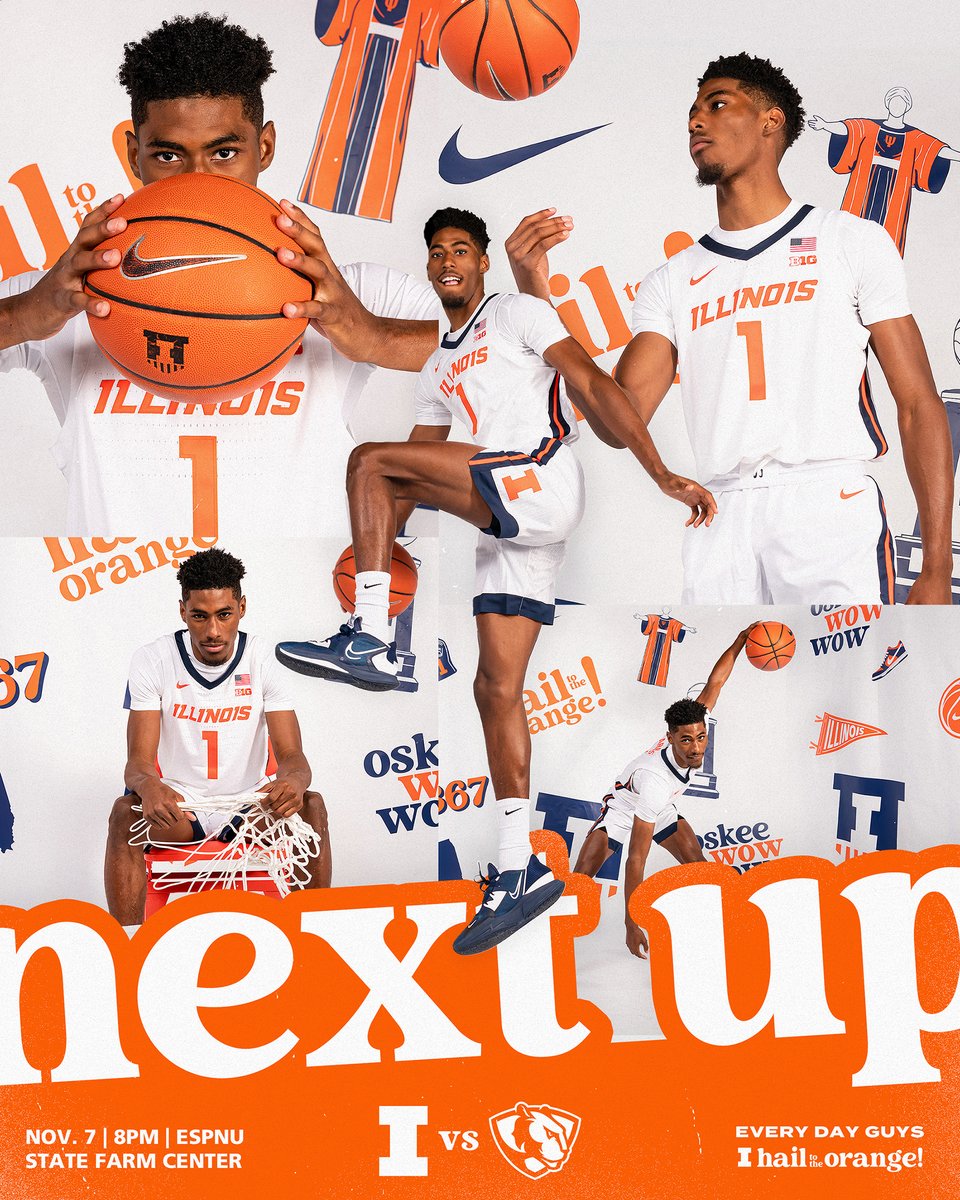 𝐍𝐞𝐱𝐭 𝐔𝐩 → Veteran's Day Celebration

📅 November 7
🆚 Eastern Illinois
📍 State Farm Center
⏰ 8 PM CT
📺 ESPNU
🎟 ow.ly/ALhz50LteLJ
 
#Illini | #HTTO | #EveryDayGuys