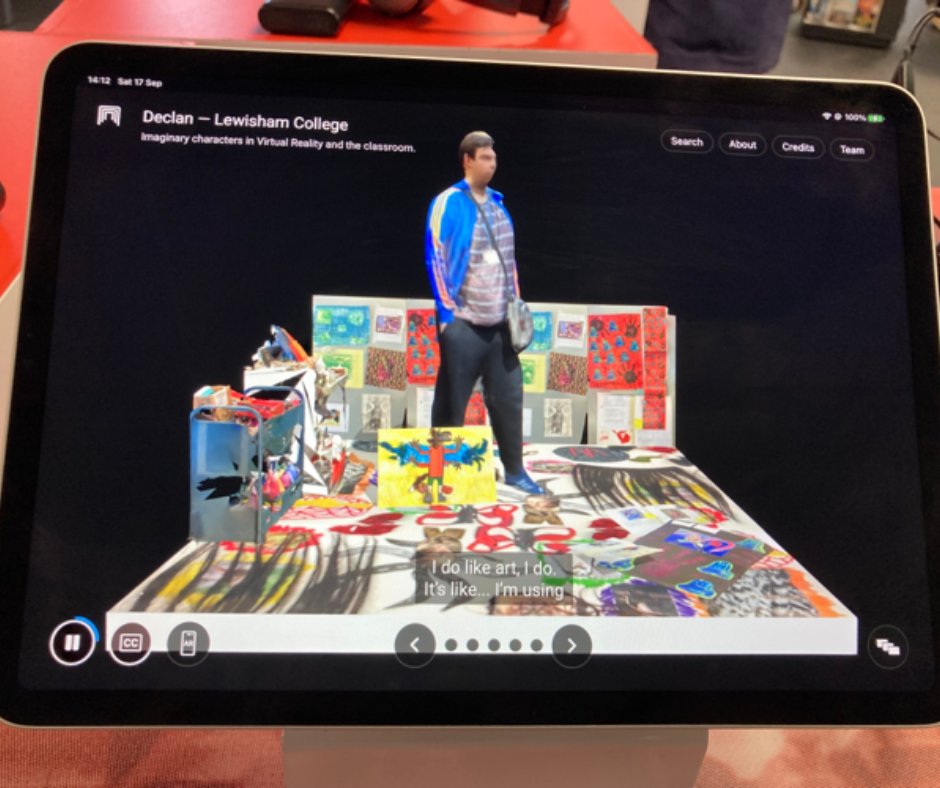 LewishamCollege's tweet photo. We're so proud of our #supportedlearning student, Declan, for being featured in the UK’s largest immersive storytelling experience. Read more in our latest news story 📰👉https://t.co/HzZ1L8juaD @storytrailsproject #lewishamcollege #unlockyourpotential https://t.co/s61xaj0rYi