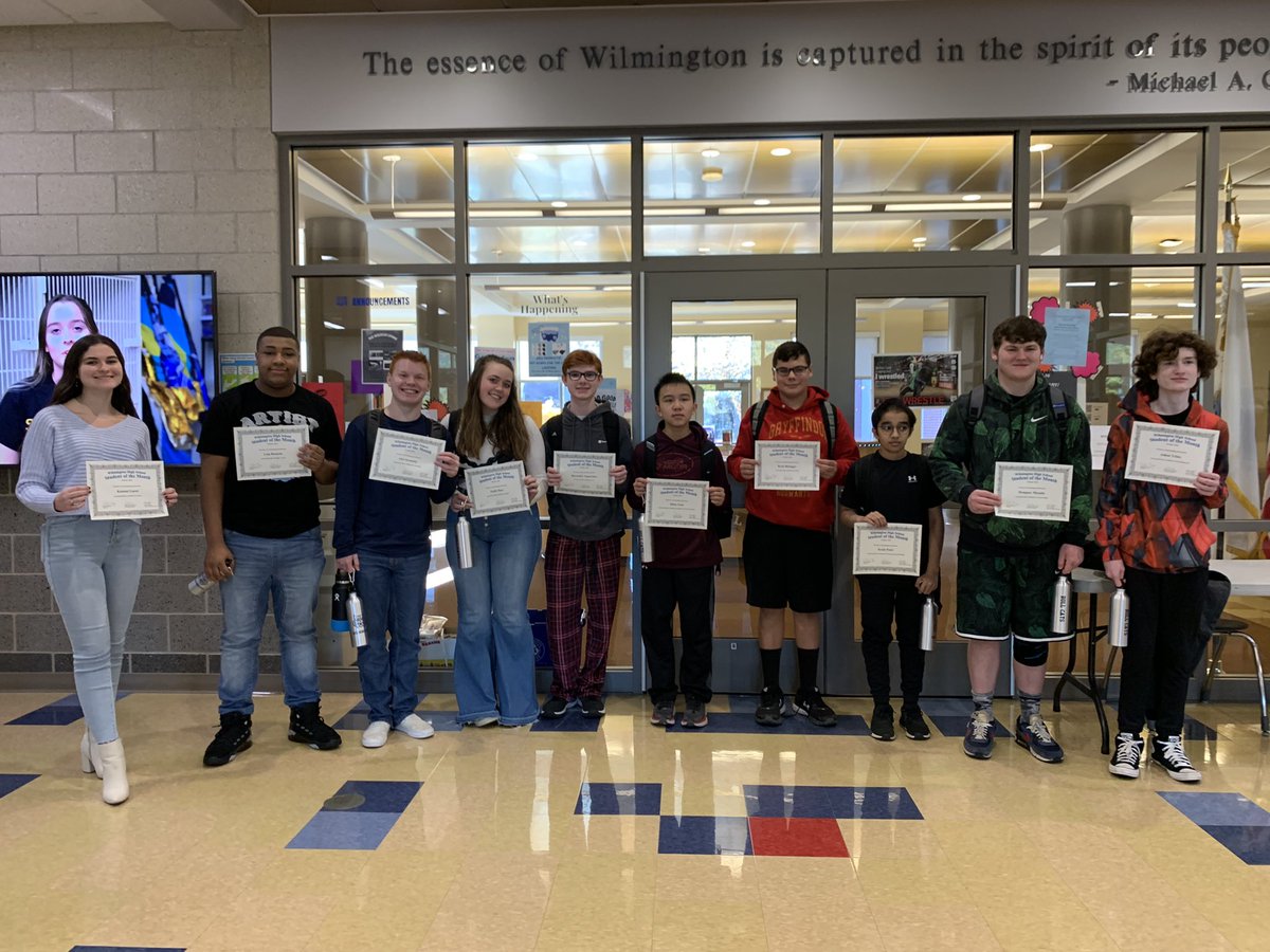 WHSGendron's tweet photo. Congratulations to the Wilmington High School Students of the Month for October!  Roll Cats @Wilmington_AD @TownWilmMA @WilmingtonApple @WilmingtonPS @SuperWPS https://t.co/15kVilr1j7